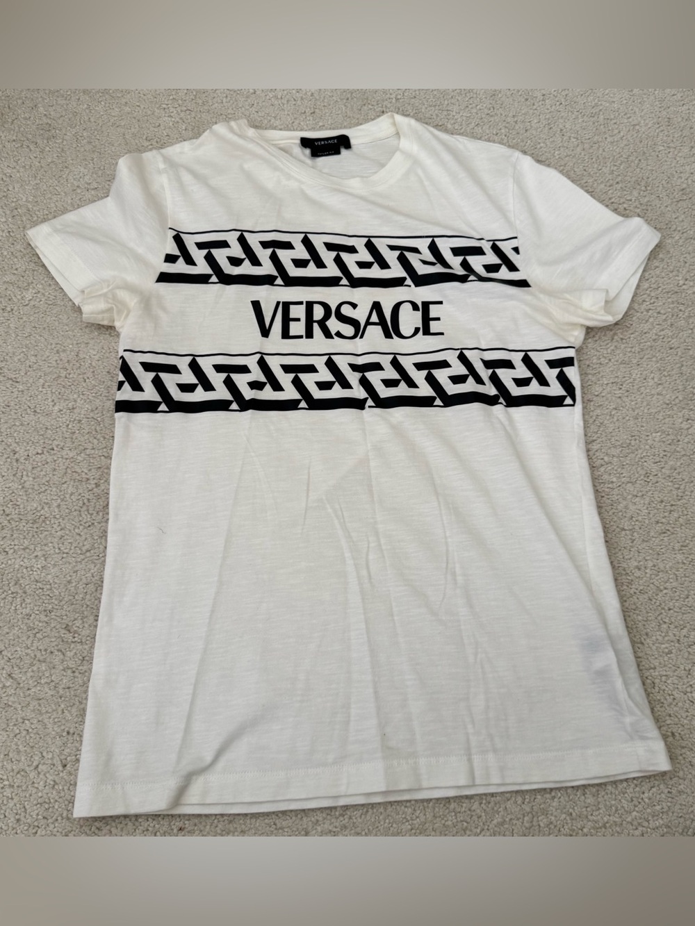 Versace Men’s White Logo Graphic T-Shirt